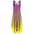 thumbnail image 1 of Wycnly Rompers for Women Summer Beach Boho Loose Baggy Strap Ladies Dressy Casual Jumpsuits Overalls V-Neck Sleeveless Formal Butterfly Print Long Womens Jumpsuits on, 1 of 3