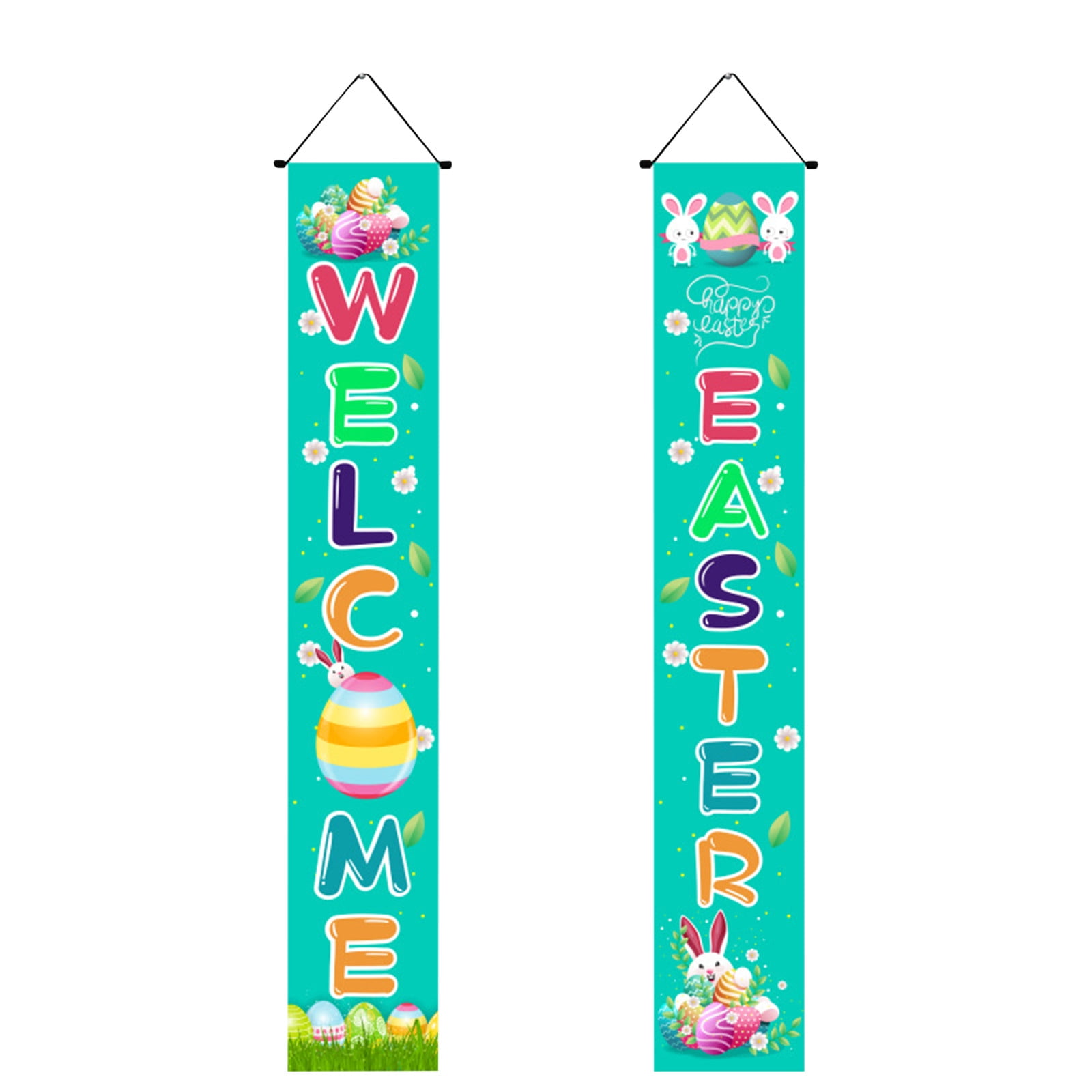 Black and friday deals Kuluzego Happy Easter Banner Hello Spring Porch ...