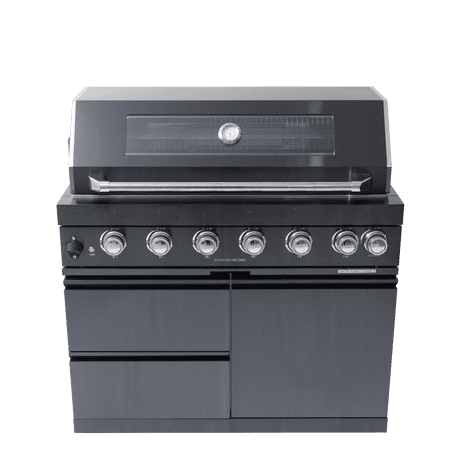 Black galaxy granite countertops, 43-inch island gas grill, Six Burners Grill 85000BUT (LTL carry)