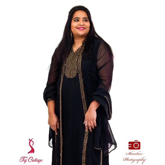 Black Georgette Embroided Gown