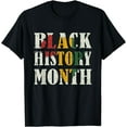 thumbnail image 1 of Black history month with african map flag for afro freedom T-Shirt, 1 of 4