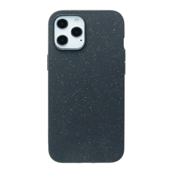 Pela: Phone Case for iPhone 12 Pro Max, 6.7 inch Screen - Eco-Friendly - Made from Plants (Classic Black)