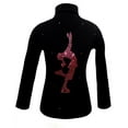 thumbnail image 1 of Black ice Skating Jacket with Pink Crystals "Layback" rhinestone applique, 1 of 2