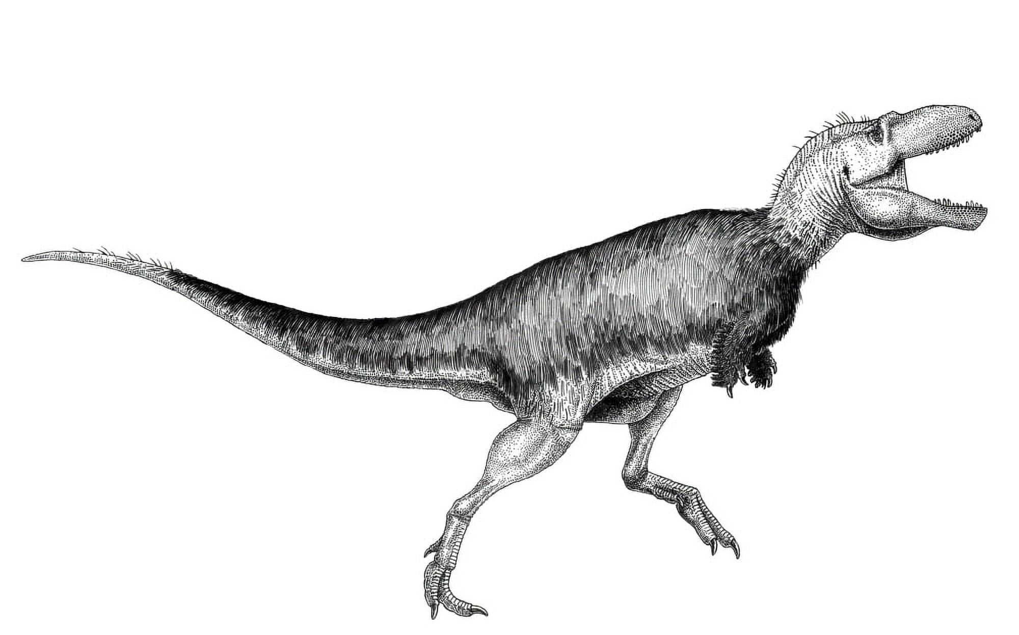 Black ink drawing of Bistahieversor sealeyi Canvas Art - Vladimir NikolovStocktrek Images (36 x 23)