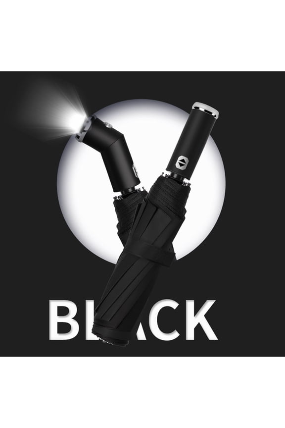 Black inverted windproof, rainproof, and sunscreen travel umbrella, compact in reverse, Compact Automatic Strong Steel Shaft Mini Folding And Portable Backpack Steam Men And Women (Black)