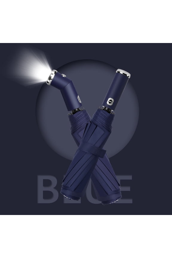 Black inverted windproof, rainproof, and sunscreen travel umbrella, compact in reverse, Compact Automatic Strong Steel Shaft Mini Folding And Portable Backpack Steam Men And Women (Dark Blue)