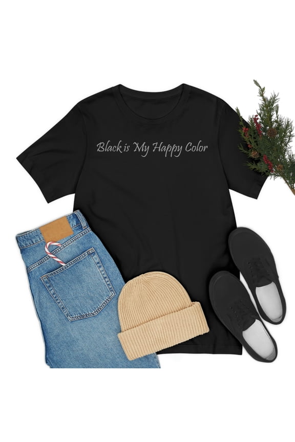 Black is My Happy Color Shirt - Goth, Emo, All Black Everything, Sarcastic Shirt, Blogger, Hipster, Black Shirt, Funny Shirt, Grunge Tee