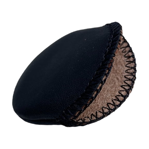 Black leather pouch for pocket watch 50 mm, opening 40 mm