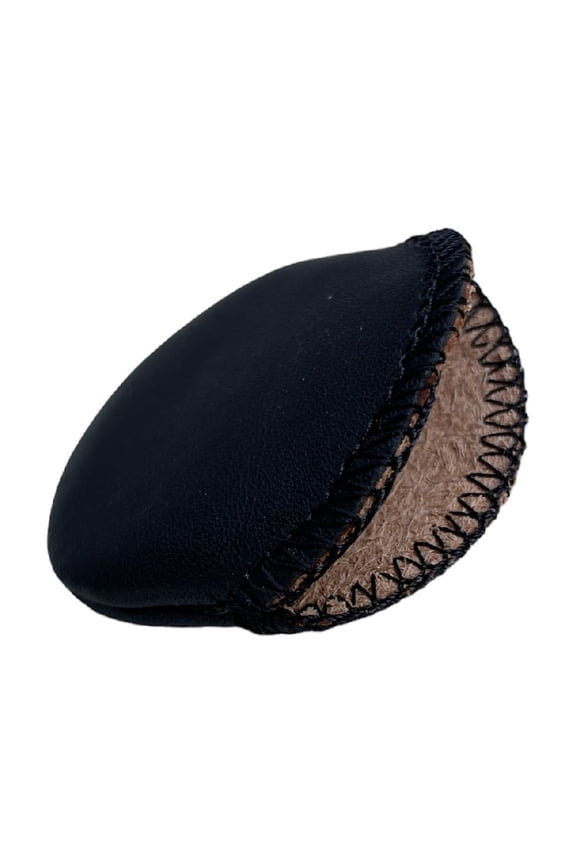 Black leather pouch for pocket watch 70 mm, opening 60 mm