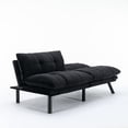 thumbnail image 1 of Black modern folding sofa bed with adjustable arm and back for small rooms, 1 of 6