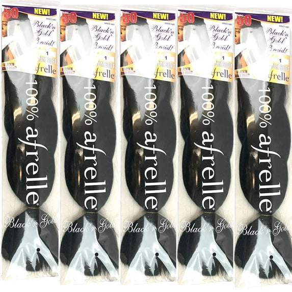 Black 'n Gold - 10 Pack Value Deal - Premium Soft #1B/M - Braids 3oz. braiding hair #1B/M