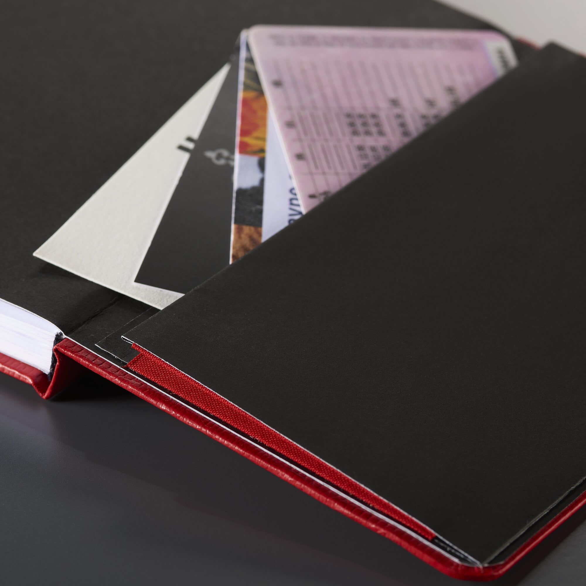 Black n Red A6 Hardcover Business Journal Casebound 71 Sheets 5 12 x 3 ...
