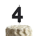 thumbnail image 1 of Black number 4 candle, 4 birthday candle, premium Birthday Number Candles suitable for weddings, anniversaries and birthday celebrations 2.76 Inch number candle cake topper decoration supplies., 1 of 1