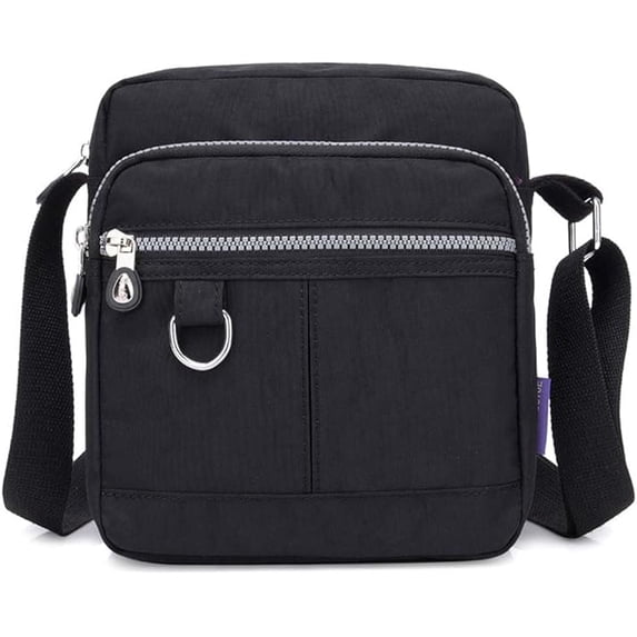 Women's crossbody bag, waterproof nylon shoulder wallet,Crossbody Bag Ladies Purses Fashion Tote Top Handle Satchel Beach Bag (Black)