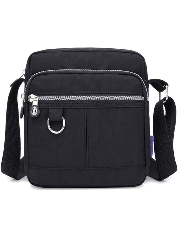 Women's crossbody bag, waterproof nylon shoulder wallet,Crossbody Bag Ladies Purses Fashion Tote Top Handle Satchel Beach Bag (Black)