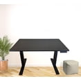 thumbnail image 1 of Black on Black 52" Bamboo Dual Motor Electric Office Adjustable Computer Desk, 1 of 3
