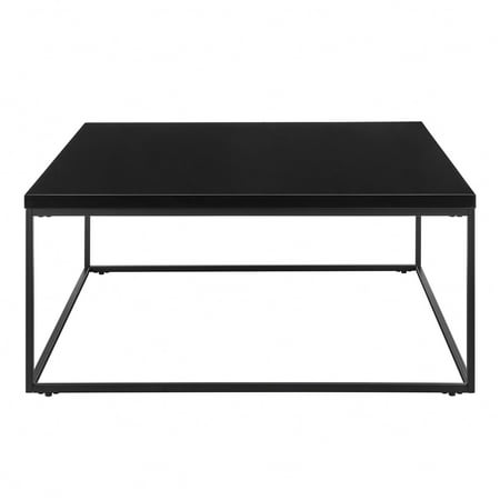 Black on Black High Gloss Square Coffee Table