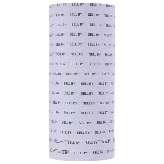Black on White"SELL BY" Labels to fit Monarch 1110 Pricing. 16 Rolls with 1 Free Y