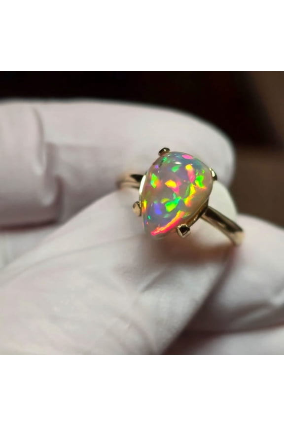 Black opal, black fire opal ring, engagement ring, opal ring, opal jewelry, opal, natural opalhandmade ring