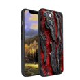 thumbnail image 1 of Black-red-wood-grain-6 phone case for iPhone 14 Plus for Women Men Gifts,Black-red-wood-grain-6 Pattern Soft silicone Style Shockproof Case, 1 of 1