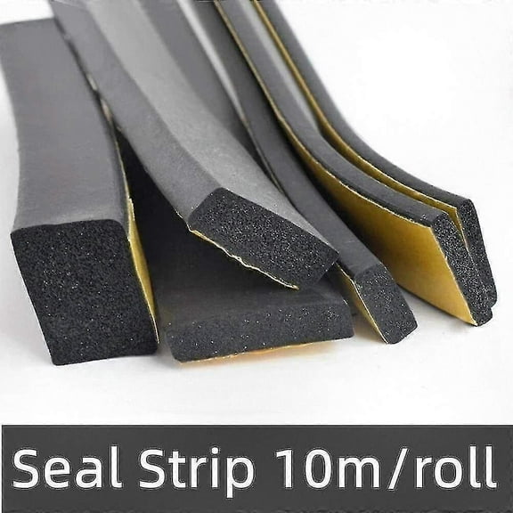 Black self-adhesive EPDM foam sealing strip - strong single-sided waterproof sound insulation gasket, effectively prevent collision