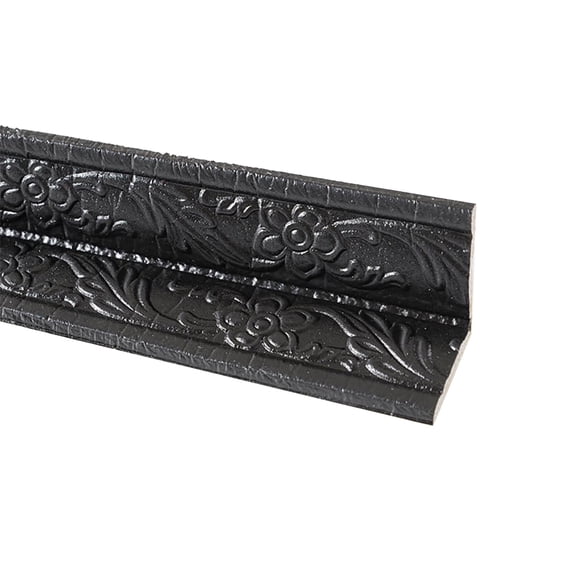 Black self-adhesive foam ceiling molding, 3.54 in. x 7.5 ft.