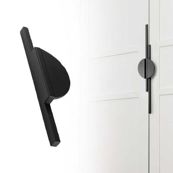 Black semi-circular zinc alloy cabinet door pull, 20cm/ Modern Brushed Semi Circular Cabinet Pulls Extra Long Aluminum Handles For Drawer Wardrobe Kitchen Cupboard Door Pull