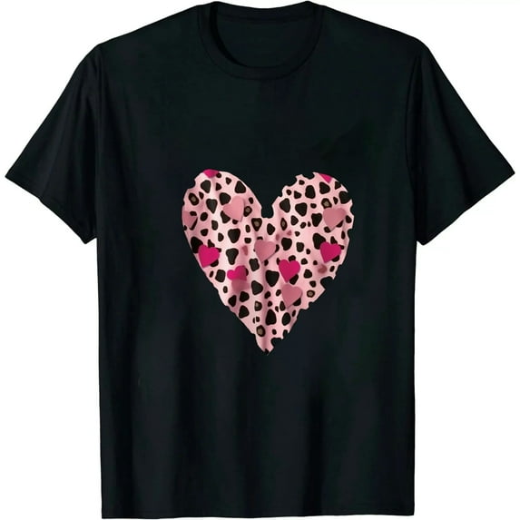 Black short sleeved crew neck T-shirt men and women boys girls - 198073