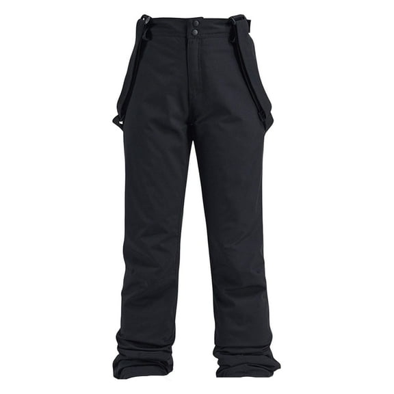 Black snow bibs, pants, lightweight, waterproof, windproof full length pants for XXL