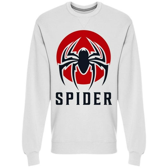 Black "spider", Red Background Sweatshirt Men -Image by Shutterstock, Male x-Large