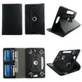 thumbnail image 1 of Black tablet case 7 inch for Universal 7" 7inch android tablet cases 360 rotating slim folio stand protector pu leather cover travel e-reader cash slots, 1 of 2