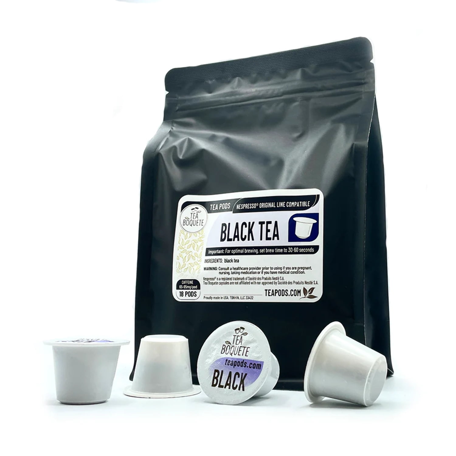 Black tea pods Nespresso compatible