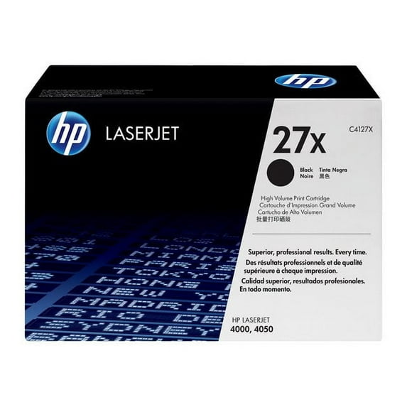 Black toner for use with Laserjet 4000 27x high
