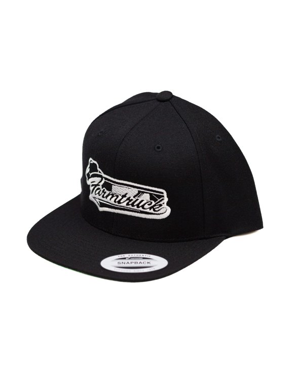 Black w/ White Farmtruck Logo Hat - Snap Back
