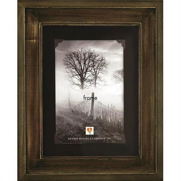 Black-washed Wood w Black Photo Corners 5x7 frame by Dennis Daniels - 5x7