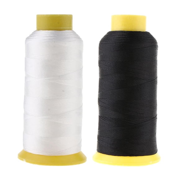 Black + white 900 Meters Bonded Heavy Duty Nylon Tent Backpack Sewing Thread