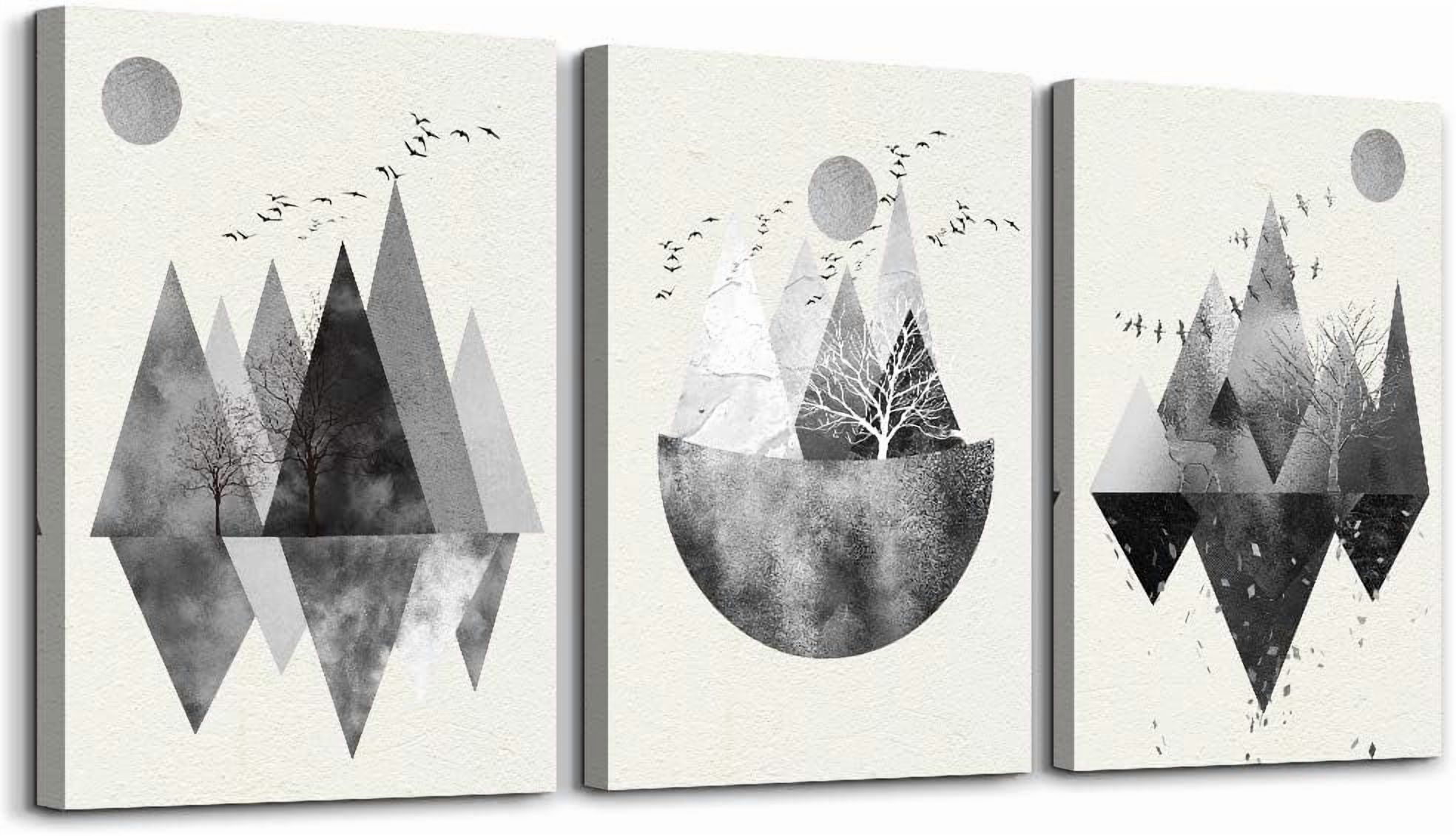 Black and white Abstract canvas Wall Art for living room Canvas Prints ...