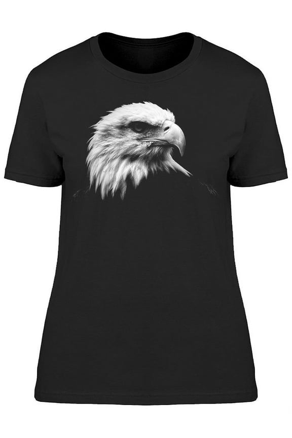 Black/white Eagle Portrait T-Shirt Women -Image by Shutterstock, Female x-Large