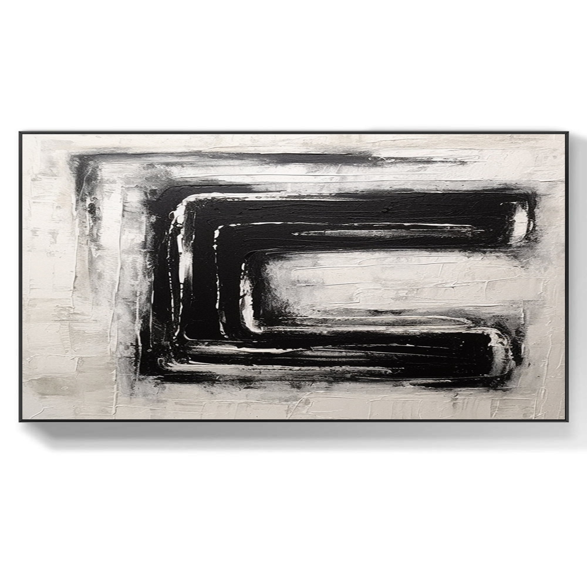 Black and white abstract painting,acrylic painting abstract painting ...
