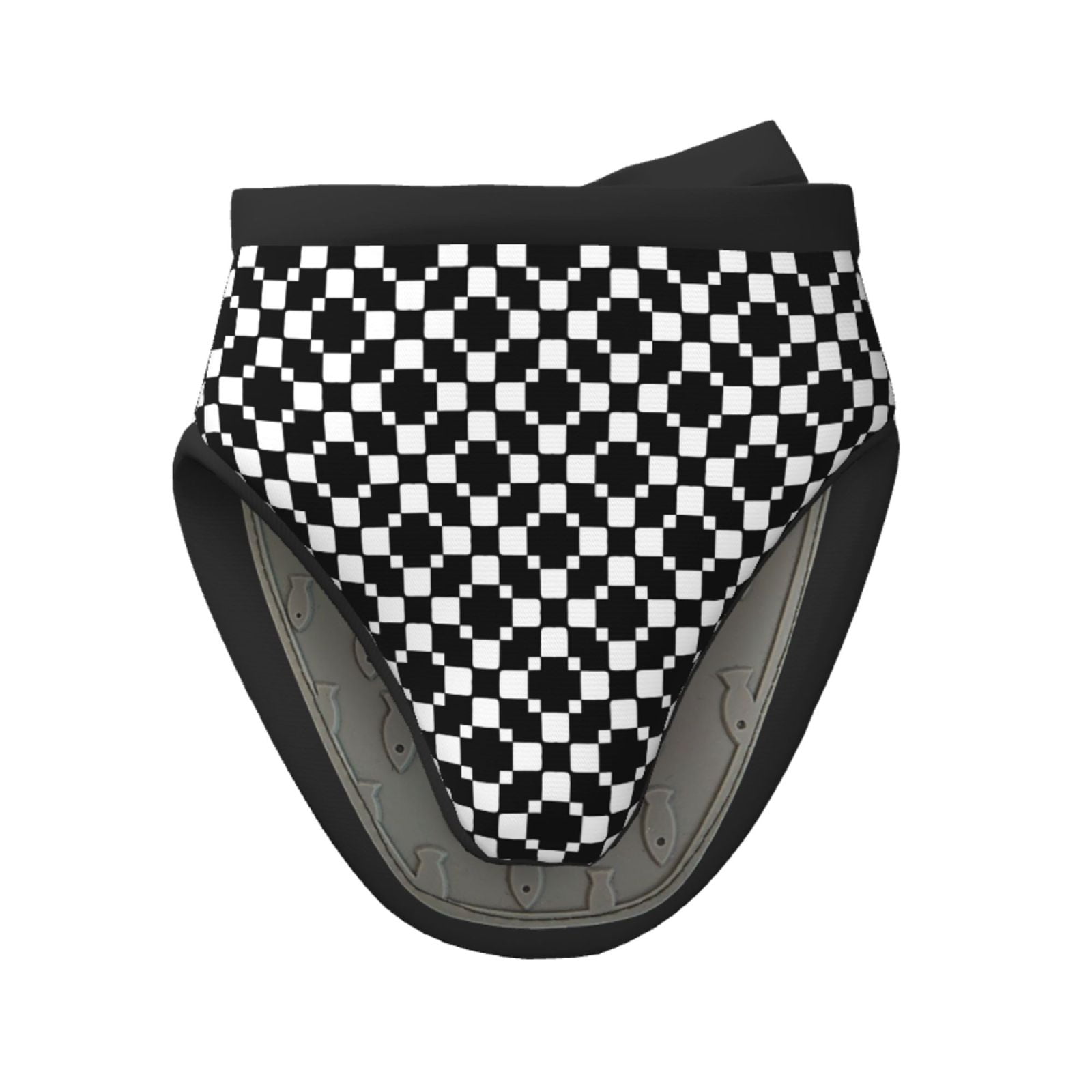 Black and white checkered Oven Mitts Heat Resistant, Soft Lining