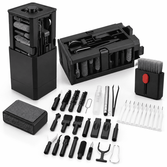 Black (with 10 Mini Brush) Electronics Cleaning Kit for Phones, AirPods, Laptops, Cameras