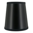 thumbnail image 1 of Black with Gold Interior 4 Inch Barrel Drum Clip On Chandelier Lampshade, 1 of 2