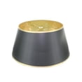 thumbnail image 1 of Black with Gold Lining 10 Inch Bouillotte Style Lampshade Replacement, 1 of 2