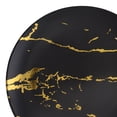 thumbnail image 1 of Smarty 7.5" Black with Gold Marble Stroke Round Disposable Plastic Salad Plates 120ct, 1 of 7
