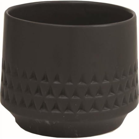 Black with Karnal Pattern Planter