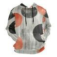 thumbnail image 1 of Black with Orange Dots Abstract Men’s Hoodies Sweatshirt Fleece Jackets Long Sleeve Sweatshirts, 1 of 5