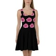 thumbnail image 1 of Black with Pink Roses Skater Dress (3XL), 1 of 4