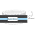 thumbnail image 1 of Black with White Circles Baby Shower Baby Boy Peel and Stick Edible Cake Decoration Image Wrap Ribbon, 1 of 1