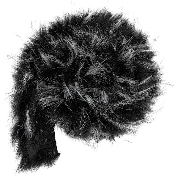 Black with White Fur Ribbon 392inch Craft Fur Fabric Pre Cut Rolls Shaggy Furry Ribbon Roll