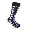 thumbnail image 1 of Black with White Houndstooth Pattern Dress Casual Socks for Men, 1 of 1